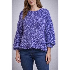 Urban Outfitters Purple Marled Chunky Knit Balloon Sleeve Sweater OB1839582 L